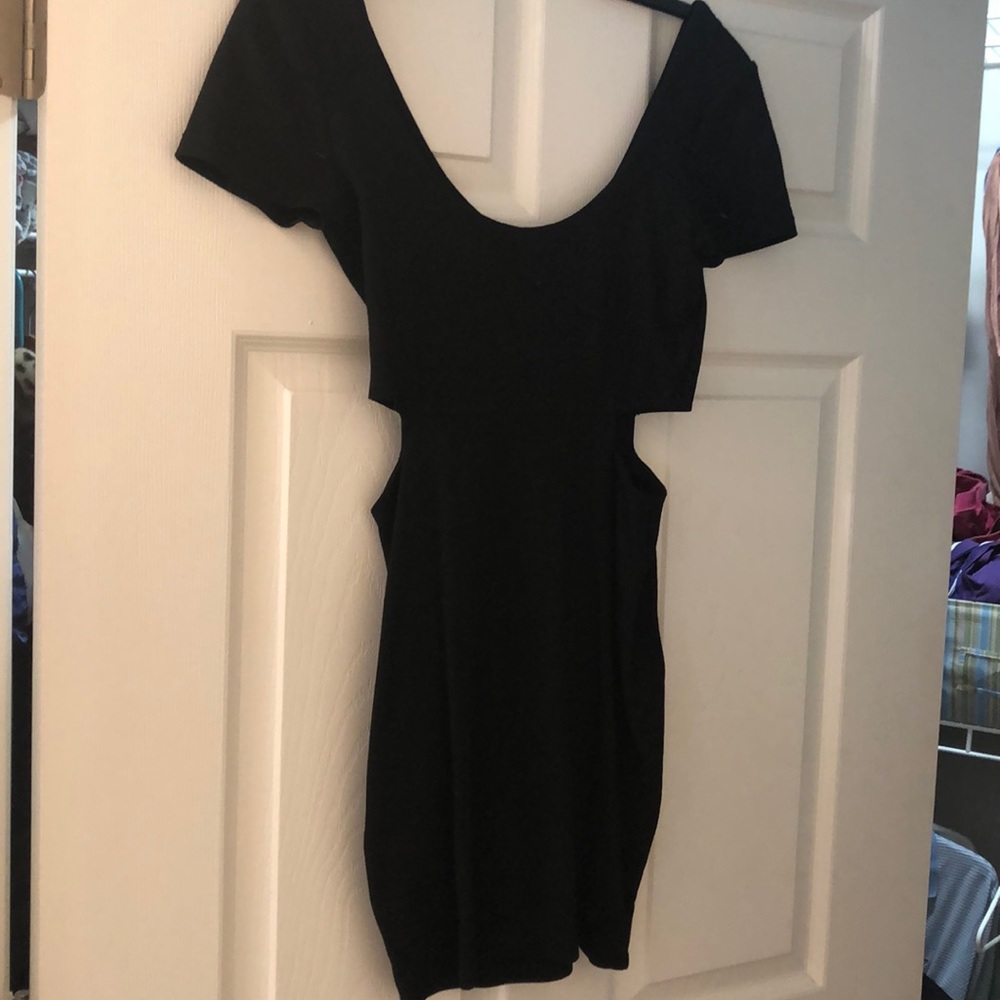 Black dress with cutouts